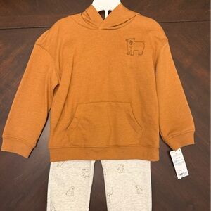 Kids Brown Bear Matching Set Size 3T